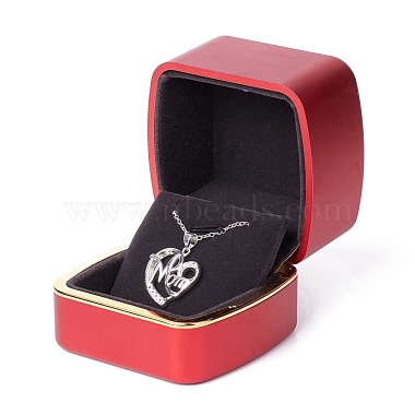Square Plastic Jewelry Pendant Boxes(OBOX-F005-02B)-3
