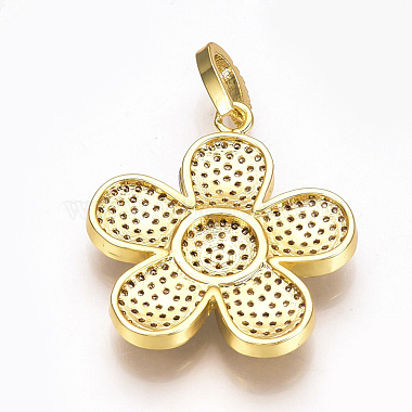 Brass Micro Pave Cubic Zirconia Pendants(ZIRC-T004-17G)-3