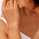 collier de chaîne de perles de copeaux de quartz rose naturel(NJEW-G124-01B)-4