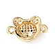 Brass Micro Pave Cubic Zirconia Connector Charms(KK-m240-21F)-3