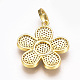 Brass Micro Pave Cubic Zirconia Pendants(ZIRC-T004-17G)-3