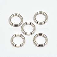 Alloy Linking Rings, Circle Frames, Lead Free & Cadmium Free, Platinum, 8x1.2mm, Hole: 5.5mm(PALLOY-M146-P-RS)