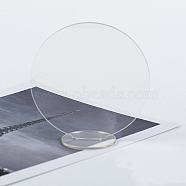 Acrylic Craft Blank Photo Frame Stand, Round, Clear, round: 100x97.3mm(ZXFQ-PW0001-078H)
