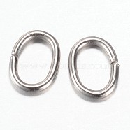 201 Stainless Steel Quick Link Connectors, Linking Rings, Oval, Stainless Steel Color, 8x6x1mm, Hole: 3.5x6mm(STAS-P171-72P)