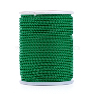 Round Waxed Polyester Cord, Taiwan Waxed Cord, Twisted Cord, Dark Sea Green, 1mm, about 12.02 yards(11m)/roll(YC-G006-01-1.0mm-18)