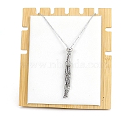 Non-Tarnish Stainless Steel Macrame Pouch Braided Gemstone Holder Pendant Necklace Making, Stainless Steel Color, 19.69 inch(50cm)(PW-WG22781-02)