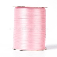 Double Face Satin Ribbon, Polyester Ribbon, Pink, 1/8 inch(3mm) wide, about 880yards/roll(804.672m/roll)(RC3mmY004)