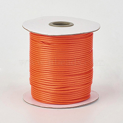 Eco-Friendly Korean Waxed Polyester Cord, Dark Orange, 1.5mm, about 169.51~174.98 Yards(155~160m)/Roll(YC-P002-1.5mm-1181)