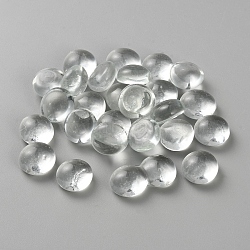Transparent Glass Beads, No Hole, Flat Round, Clear, 14~14.5x8mm(GLAA-WH0030-45A)