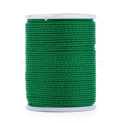 Round Waxed Polyester Cord, Taiwan Waxed Cord, Twisted Cord, Dark Sea Green, 1mm, about 12.02 yards(11m)/roll(YC-G006-01-1.0mm-18)