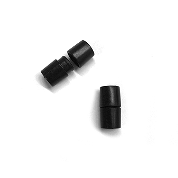 Pom PP Screw Clasps, Column, Black, 20x10mm, Hole: 4mm
