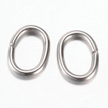 201 Stainless Steel Quick Link Connectors, Linking Rings, Oval, Stainless Steel Color, 8x6x1mm, Hole: 3.5x6mm