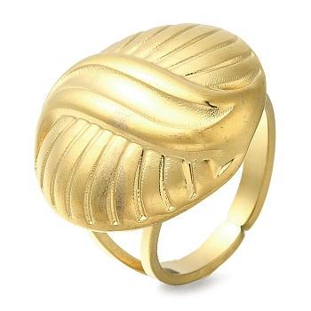 304 Stainless Steel Ring for Women, Real 18K Gold Plated, Inner Diameter: 17mm