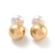 Ion Plating(IP) 304 Stainless Steel Stud Earrings(EJEW-K281-13G)-1