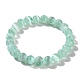 Bracelet extensible en perles rondes en sélénite naturelle teinte pour femmes(BJEW-G697-02A)-3
