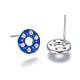 Brass Micro Pave Cubic Zirconia Ear Studs(EJEW-F209-04A-P)-2