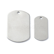 201 Stainless Steel Stamping Blank Tag Pendants, Laser Cut, Rectangle Charm, Stainless Steel Color, 30x20x1mm, Hole: 1.8mm, 2pcs/set(STAS-C097-43P)