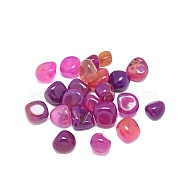 Natural Agate Beads, No Hole/Undrilled, Tumbled Stone, Vase Filler Gems, Dyed & Heated, Nuggets, 6~13mm, about 610pcs/1000g(G-L476-15J)