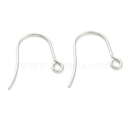 316 Surgical Stainless Steel Earring Hooks, Ear Wire, with Horizontal Loop, Stainless Steel Color, 15mm, Hole: 2mm, 22 Gauge, Pin: 0.6mm(STAS-M288-02P-B)