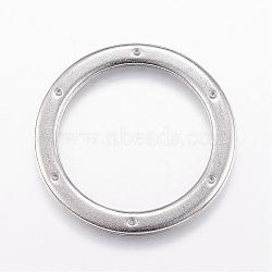 Tarnish Resistant 304 Stainless Steel Linking Rings, Stainless Steel Color, 35x2mm(STAS-P125-04P)