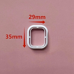 Christmas Plastic Molds, Clay Cutters, Clay Modeling Tools, for Earring Making, Rectangle, 3.5x2.9cm(PW-WGF751F-09)