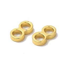 Rack Plating Brass Connector Charms, Number Eight Links, Long-Lasting Plated, Lead Free & Cadmium Free, Golden, 8x4x1.5mm, Hole: 3mm(KK-F873-33G)