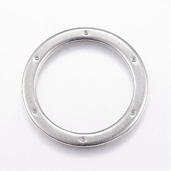304 Stainless Steel Linking Rings, Stainless Steel Color, 35x2mm