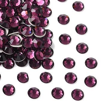 Preciosa&reg MAXIMA Crystal No Hotfix Flatback Stones, Czech Crystal, Dura Foiling, Round(438 11 615 Chaton Rose), 20050 Amethyst, SS8(2.3~2.5mm)