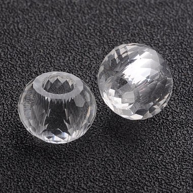 13mm Clear Rondelle Glass Beads