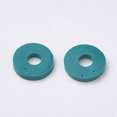 Flat Round Handmade Polymer Clay Bead Spacers(CLAY-R067-3.0mm-07)-3
