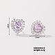 Chic Heart-shaped Stud Earrings with Delicate Diamonds(UG6392-6)-1