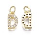 Brass Micro Pave Clear Cubic Zirconia Charms(KK-N241-001-NR)-5