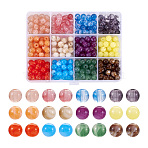 360Pcs 12 Colors Imitation Jade Acrylic Beads, Round, Mixed Color, 8mm, Hole: 1.8mm, 30pcs/color(MACR-TA0001-71)