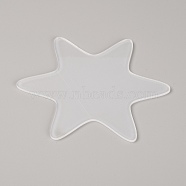Custom Star Shape Plastic Thread Holder Card, Thread Winding Boards, for Cross-Stitch, Clear, 11.5x13x0.25cm(TOOL-WH0135-04)