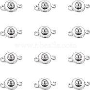 304 Stainless Steel Snap Clasps, Stainless Steel Color, 15.5x10x5mm, Hole: 1.5mm, 20pcs/box(STAS-UN0009-06P)