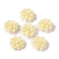 Synthetic Coral Beads, Dyed, Flower, Champagne Yellow, 17.5x9mm, Hole: 1.4mm(CORA-C001-01E)