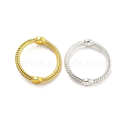 Rack Plating Alloy Bead Frames, Round Ring, Mixed Color, 11x3mm, Hole: 1.6mm(PALLOY-D025-04B)