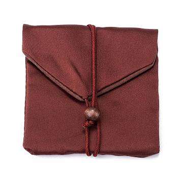 Velvet Jewelry Bags, Square, Brown, 9.3x9.3x0.9cm