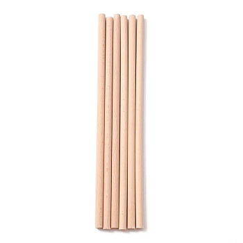 Beech Wood Sticks, Round Dowel Rod, for Braiding Tapestry, Column, PeachPuff, 300x10mm