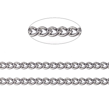 Brass Twisted Chains, Curb Chains, Unwelded, with Spool, Cadmium Free & Lead Free, Gunmetal, 2x1.5x1mm, about 301.83 Feet(92m)/roll