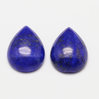 Dyed Teardrop Natural Lapis Lazuli Cabochons, 18x13x6mm