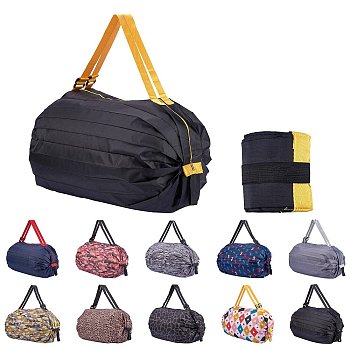Polyester Portable Shopping Bag, Collapsible Shopping Bag, High-capacity, Gold, 81~81.5x7.8~80x0.7~0.8cm