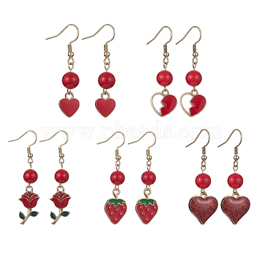Red Mashan Jade Earrings