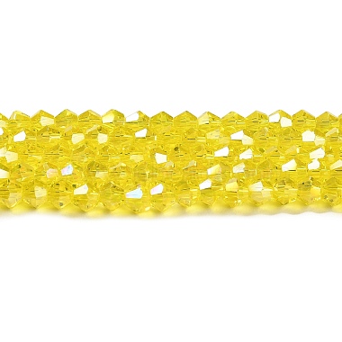 Yellow Bicone Glass Beads