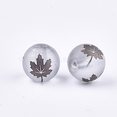 Autumn Theme Electroplate Transparent Glass Beads(EGLA-S178-01A)-2