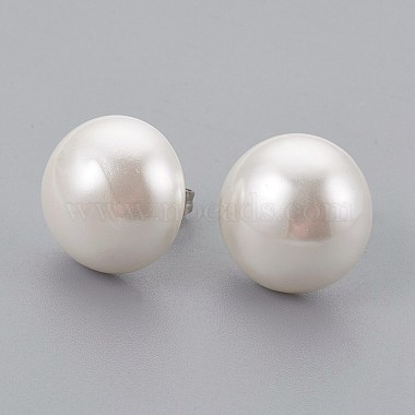 Shell Pearl Beads Ear Studs(EJEW-JE02894-03)-2