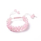 bracelet en perles de verre tressées rondes bling(BJEW-JB08794-01)-1