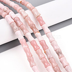 Natural Pink Opal Beads Strands, Bamboo Shape, 9.5~10x5~5.5mm, Hole: 0.8mm, about 38~40pcs/strand, 14.96~15.47''(38~39.3cm)(G-T140-86B)
