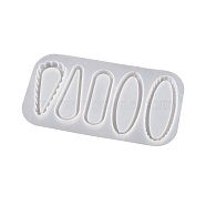 DIY Silicone Quicksand Molds, Shaker Molds, Resin Casting Molds, for UV Resin, Epoxy Resin Hair Clip Making, Geometric Pattern, 80x146x8mm(SIMO-PW0014-03B)