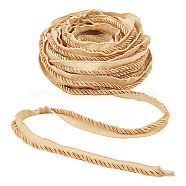 12.5M Polyester Twisted Lip Cord Trim, Twisted Trim Cord Rope Ribbon for Home Decoration, Upholstery, DIY Handmade Crafts, Wheat, 5/8 inch(16mm), about 13.67 Yards(12.5m)/pc(OCOR-WH0058-63)